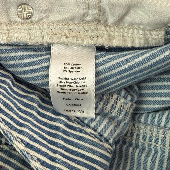 Talbots Flawless Five Picket Slim Ankle Blue White Stripe Jeans - Women’s US 20W - Picture 7 of 9